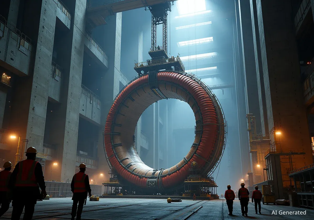 ITER installe un aimant colossal pour la fusion nucléaire