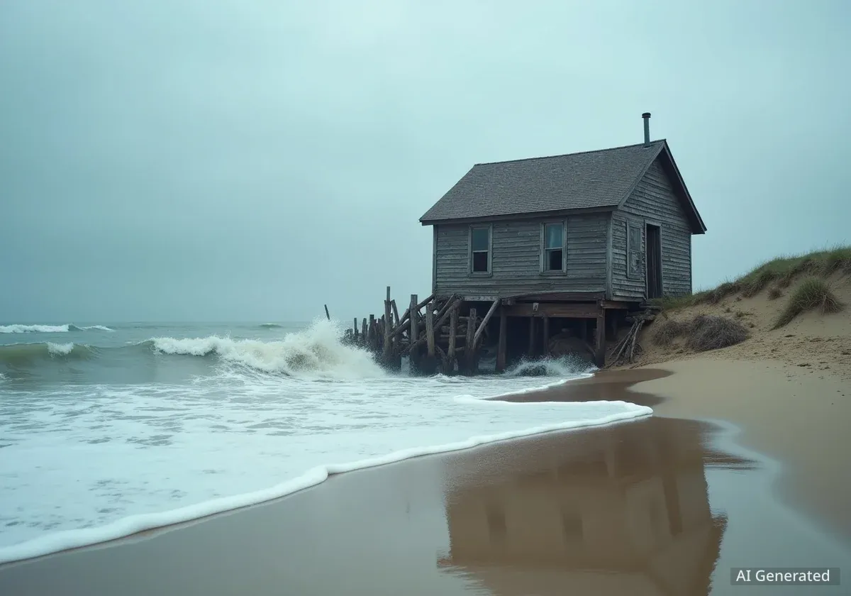 Montée des eaux et maisons aux Outer Banks: un risque accru