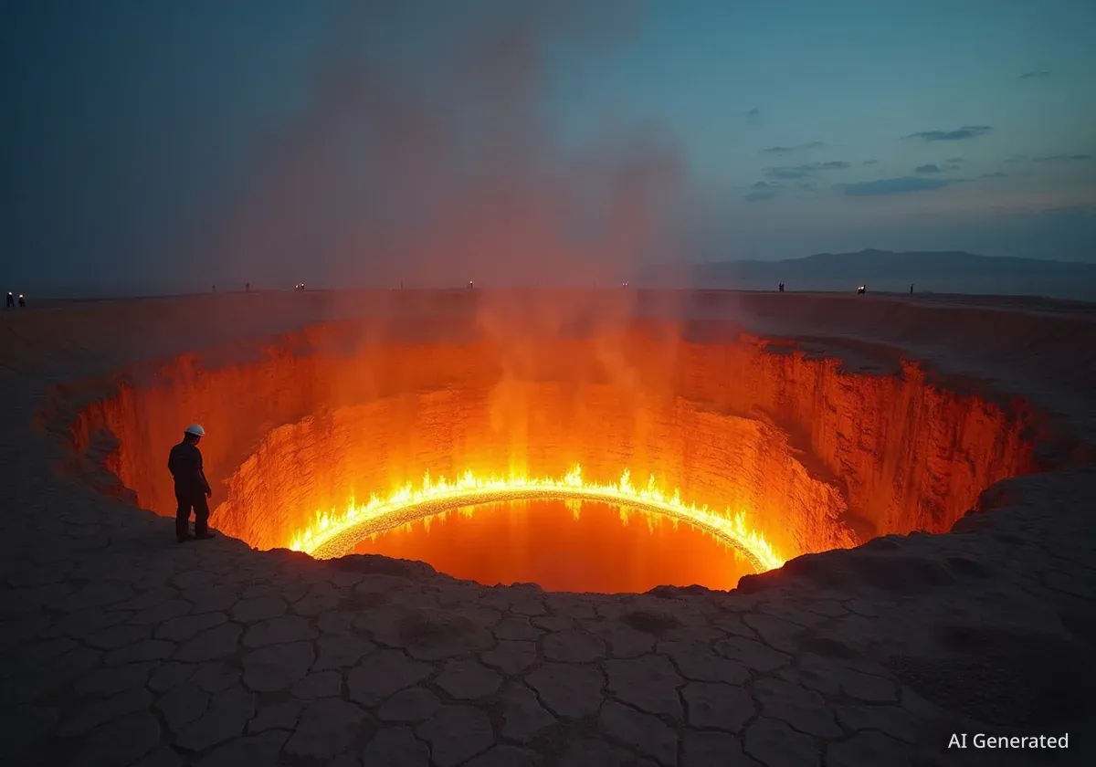 Turkménistan éteint le 'Cratère de Darvaza'