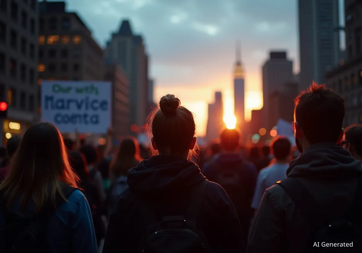 Manifestations climatiques à New York avant la Semaine du Climat