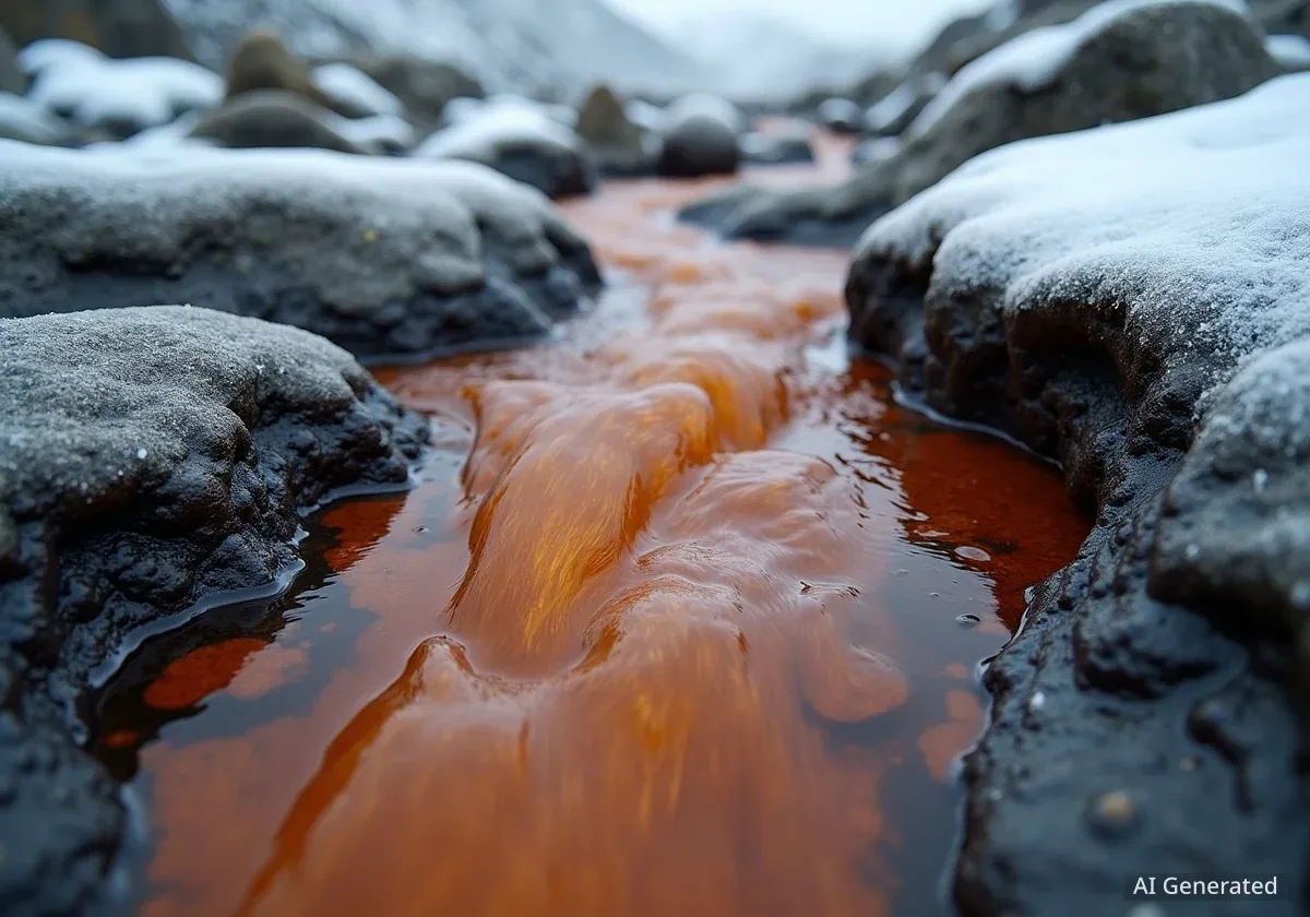 La glace dissout le fer plus vite que l'eau liquide