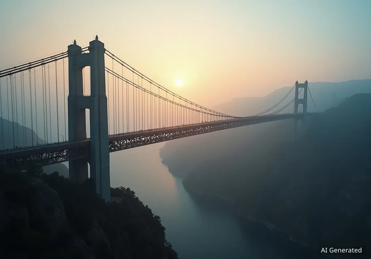 La Chine achève la construction du plus haut pont du monde
