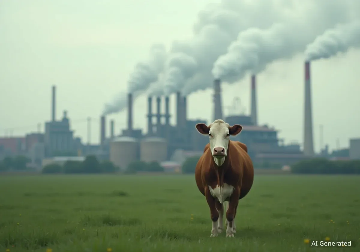 Les géants de la viande et du lait émettent plus de méthane que l'UE