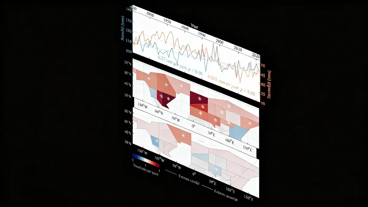 Changement des précipitations extrêmes dans l'hémisphère Nord