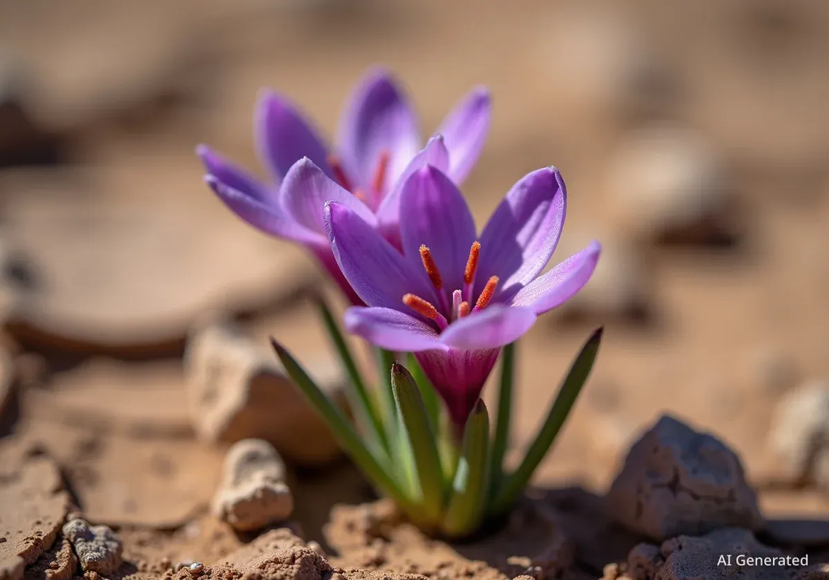 Fleur du désert d'Atacama face à la sécheresse