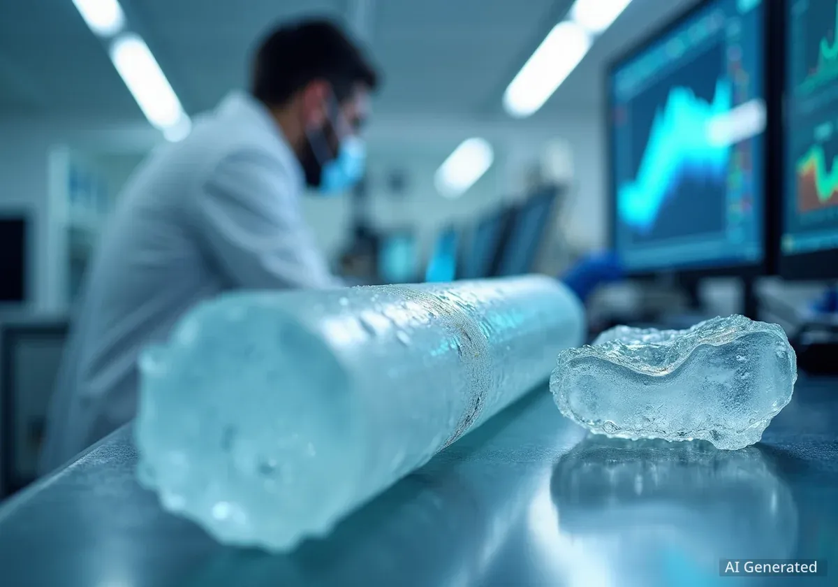 Analyses de carottes de glace révèlent le climat ancien