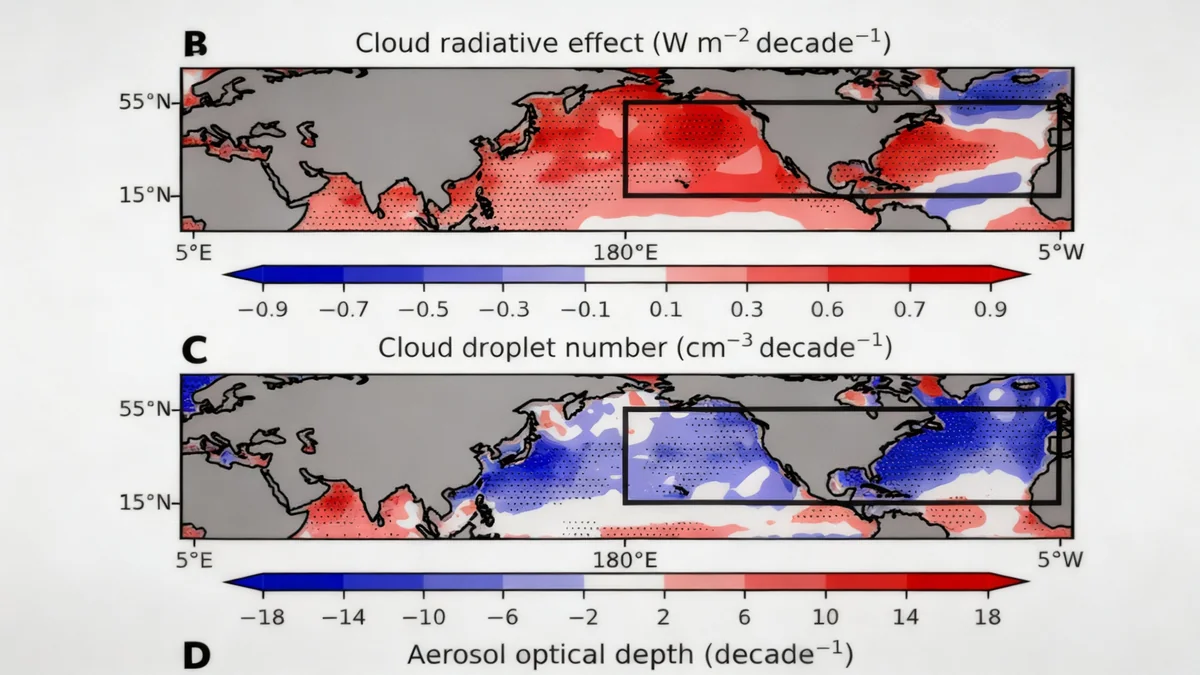 La pollution réduite diminue la réflectivité des nuages