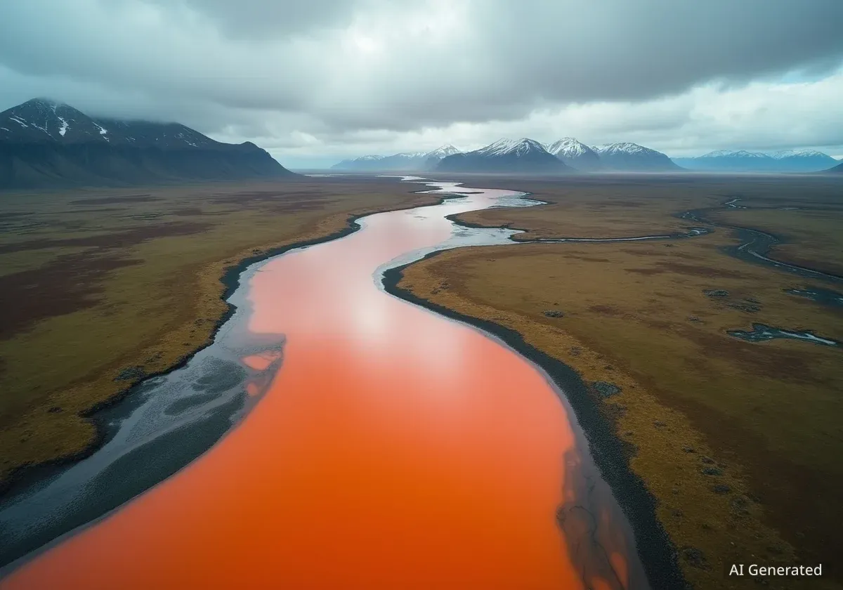 Les rivières d'Alaska virent à l'orange